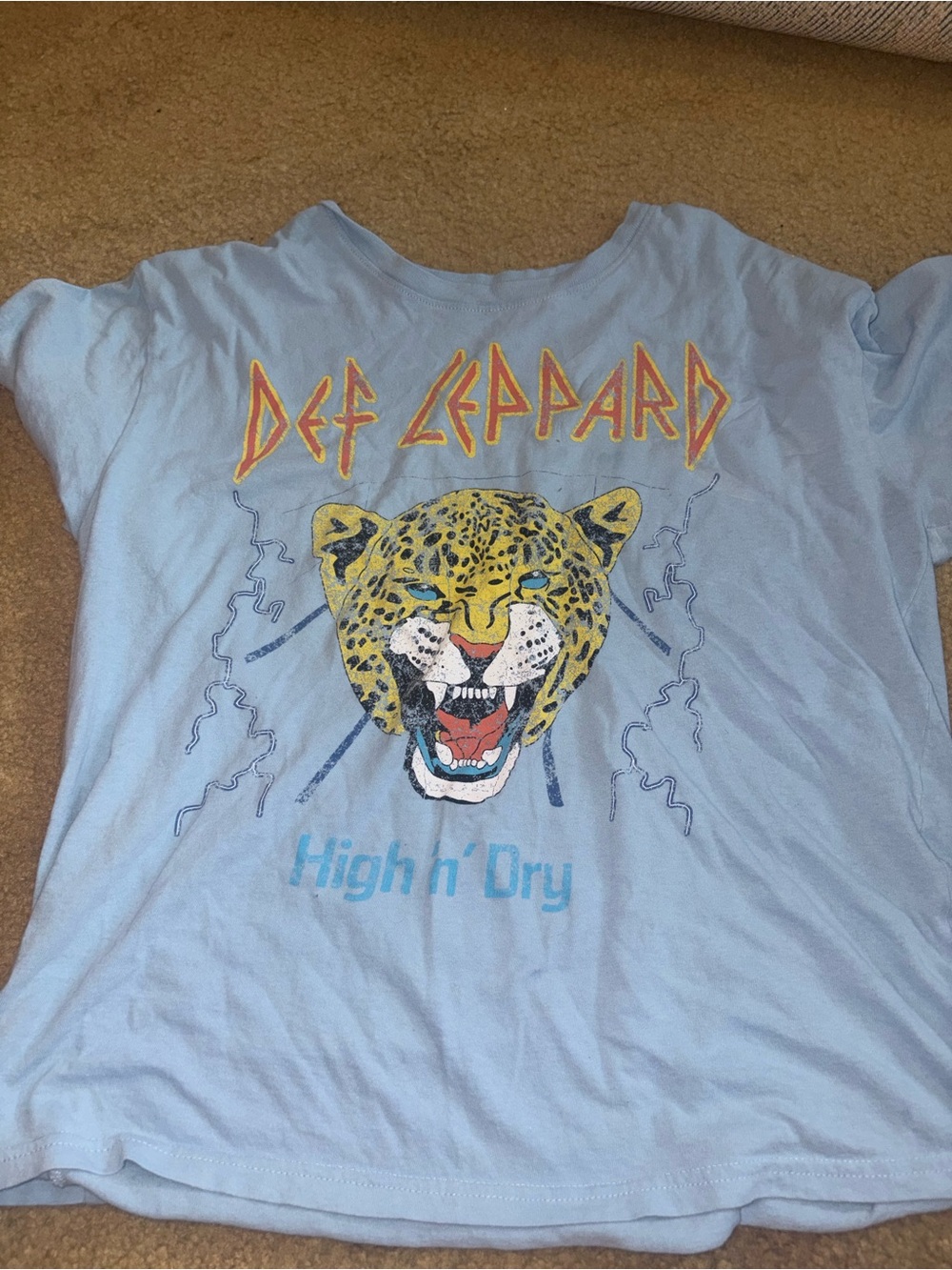 Def Leppard "High 'n' Dry" t-shirt Graphic Tee Band Shirt  Xl